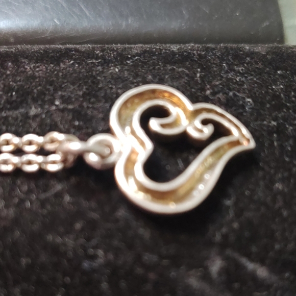 Heart Shaped Sterling Silver Necklace - Picture 2 of 4